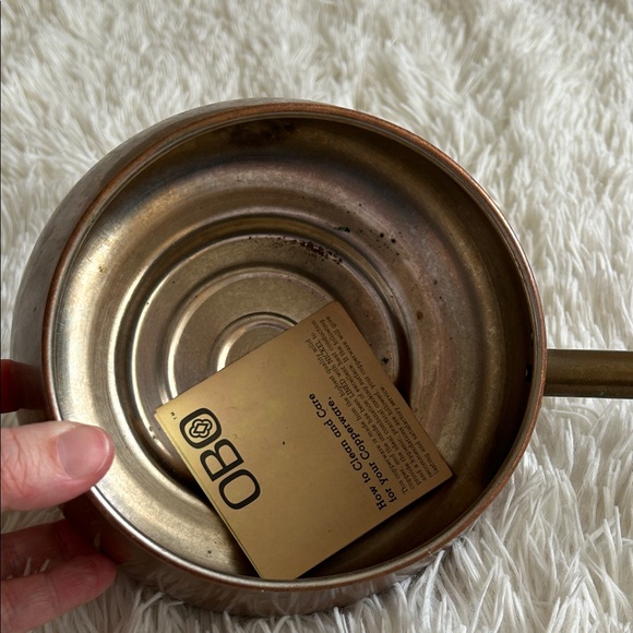 Copper Saucepan / Fondue pot with Black Handle - Picture 5 of 12